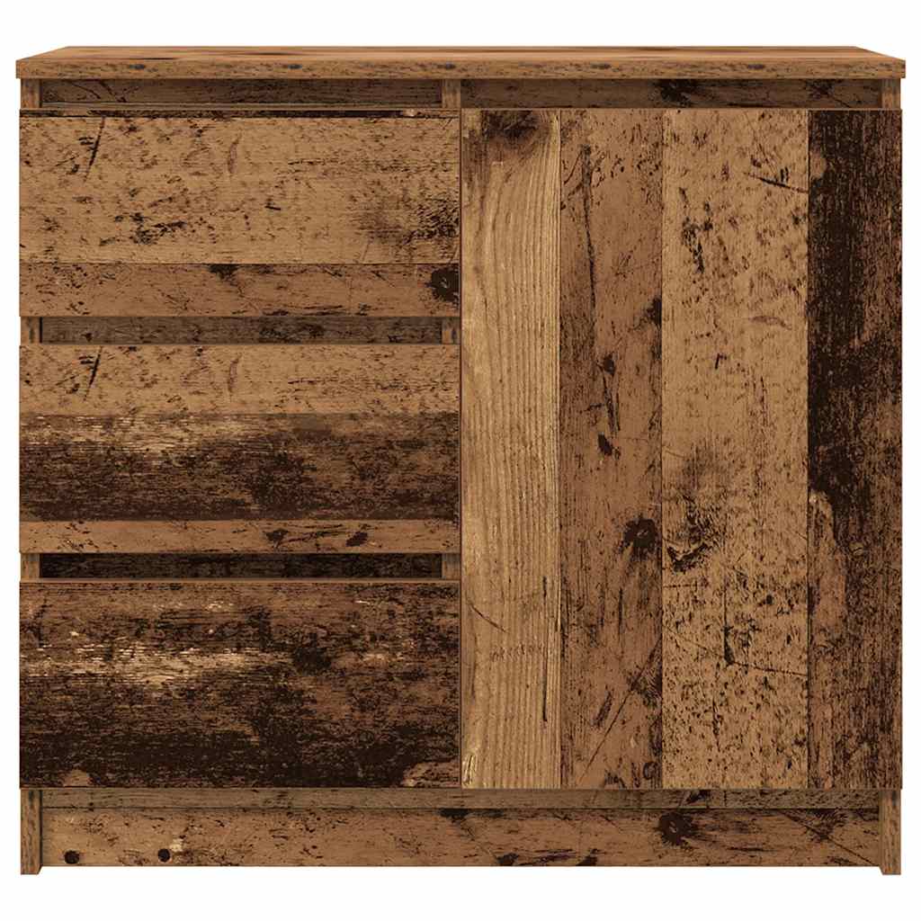 Buffet avec tiroir vieux bois 71x35x65 cm bois d'ingénierie - XIOS