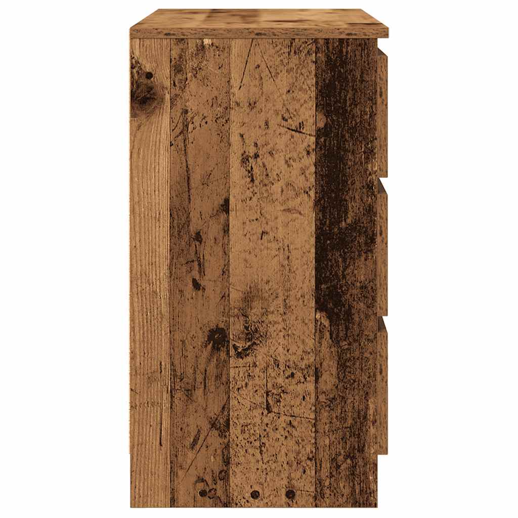 Buffet avec tiroir vieux bois 71x35x65 cm bois d'ingénierie - XIOS