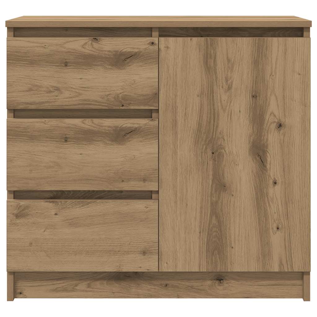 Buffet avec tiroir chêne artisanal 71x35x65 cm bois ingénierie - XIOS