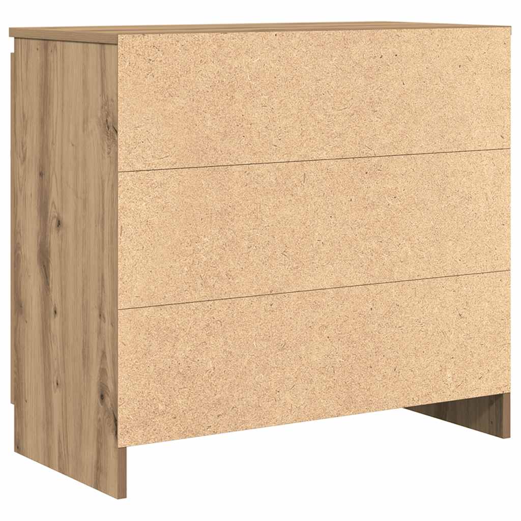 Buffet avec tiroir chêne artisanal 71x35x65 cm bois ingénierie - XIOS