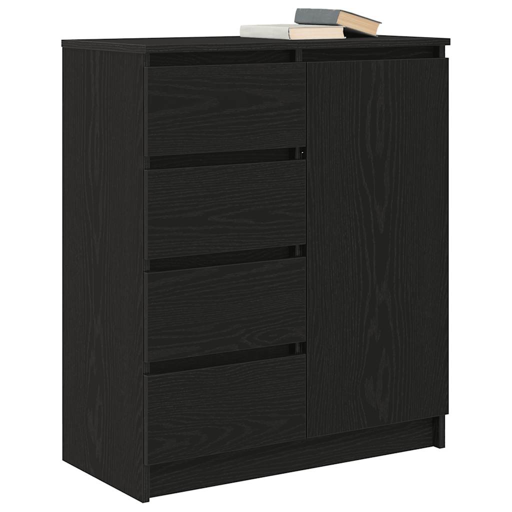 Buffet avec tiroirs chêne noir 71x35x84 cm bois d'ingénierie - XIOS