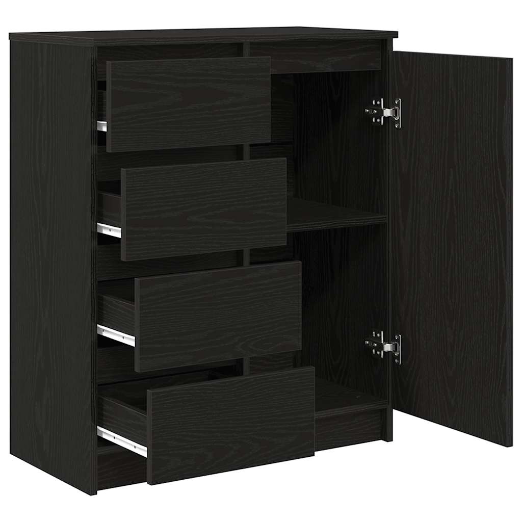 Buffet avec tiroirs chêne noir 71x35x84 cm bois d'ingénierie - XIOS