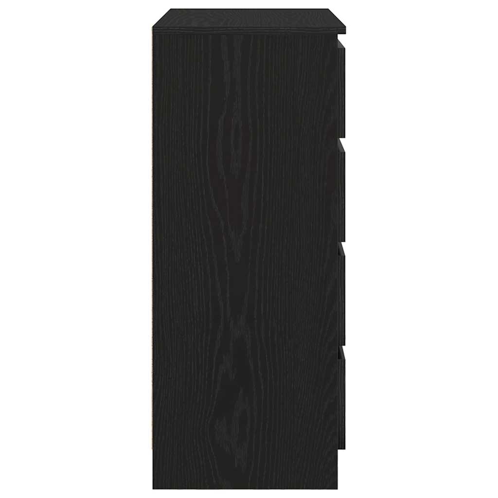 Buffet avec tiroirs chêne noir 71x35x84 cm bois d'ingénierie - XIOS
