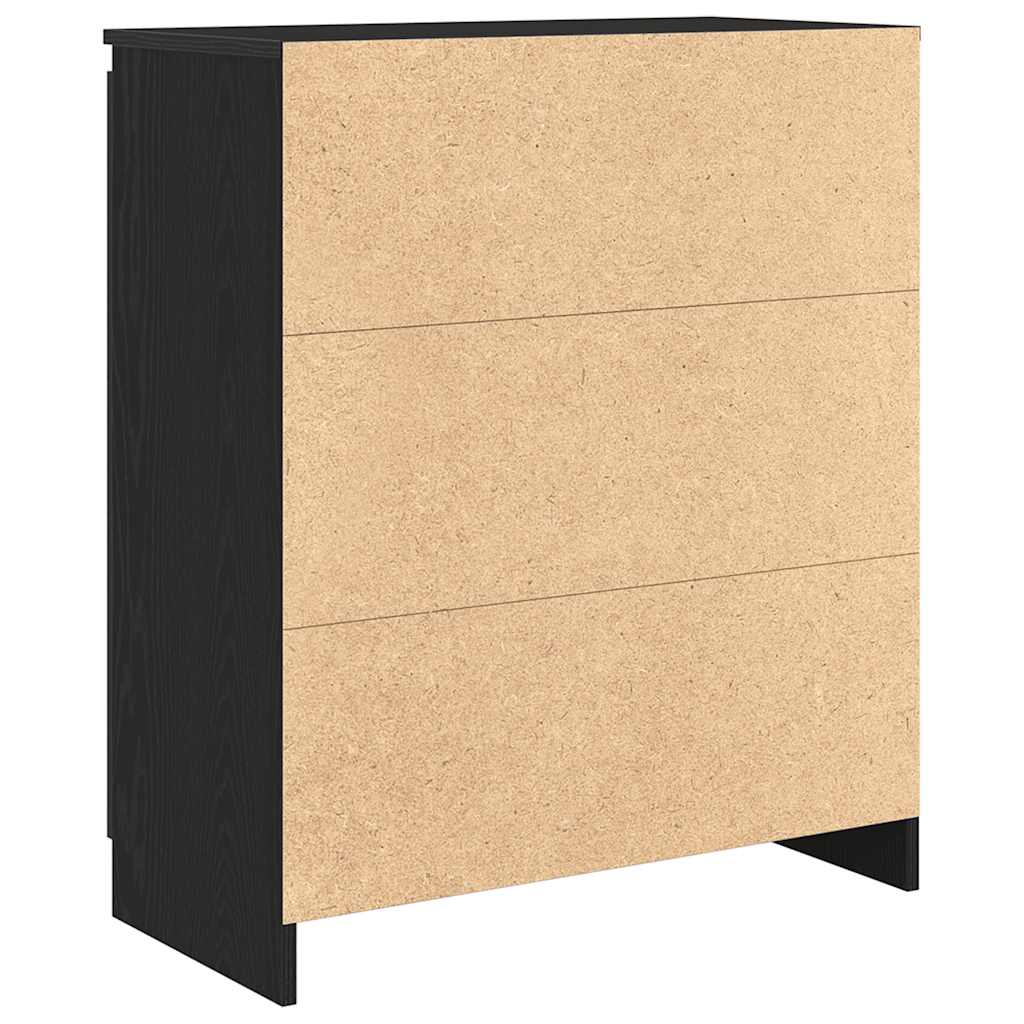 Buffet avec tiroirs chêne noir 71x35x84 cm bois d'ingénierie - XIOS