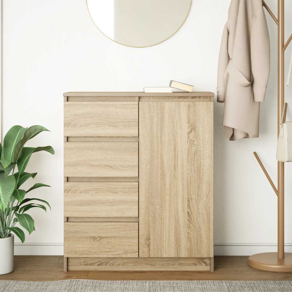 Buffet avec tiroirs chêne sonoma 71x35x84 cm bois d'ingénierie - XIOS