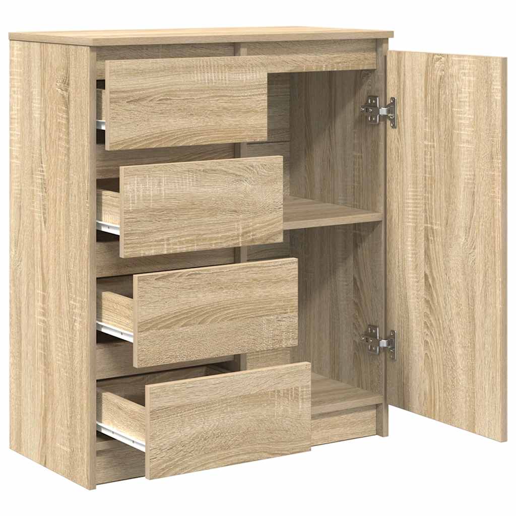 Buffet avec tiroirs chêne sonoma 71x35x84 cm bois d'ingénierie - XIOS