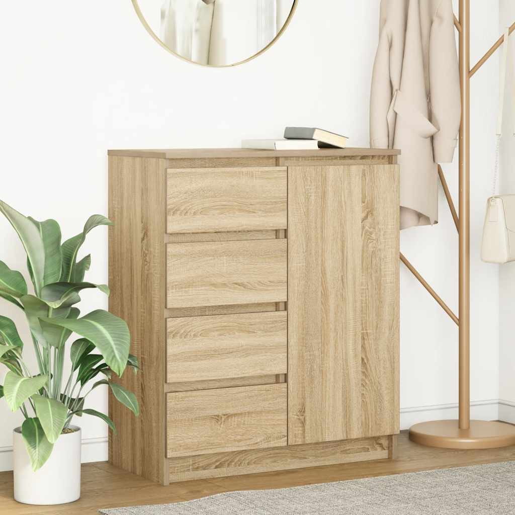 Buffet avec tiroirs chêne sonoma 71x35x84 cm bois d'ingénierie - XIOS