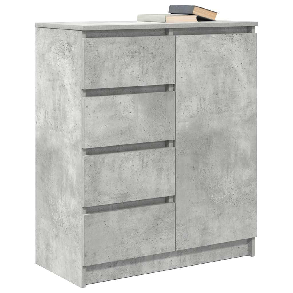Buffet avec tiroirs gris béton 71x35x84 cm bois d'ingénierie - XIOS
