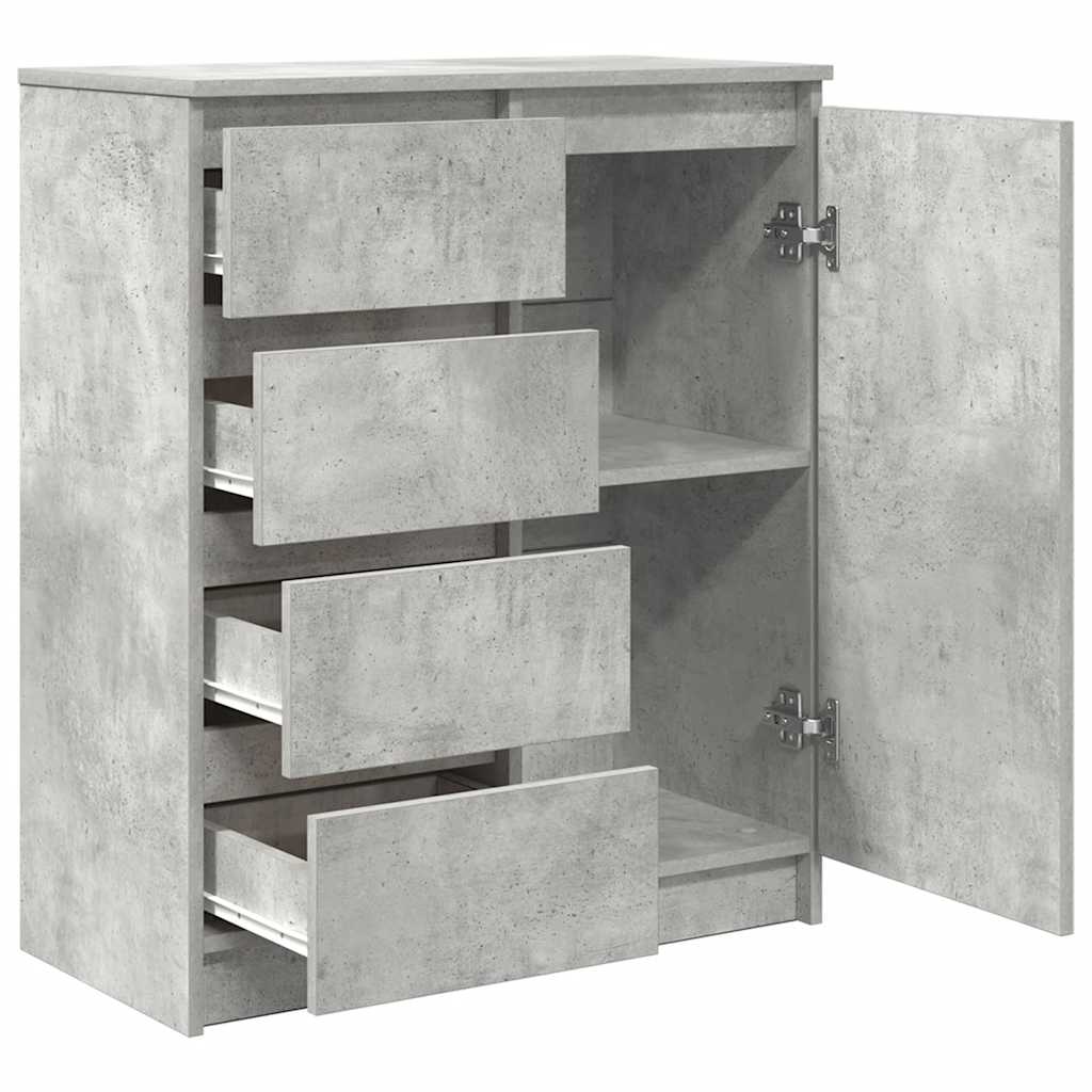 Buffet avec tiroirs gris béton 71x35x84 cm bois d'ingénierie - XIOS