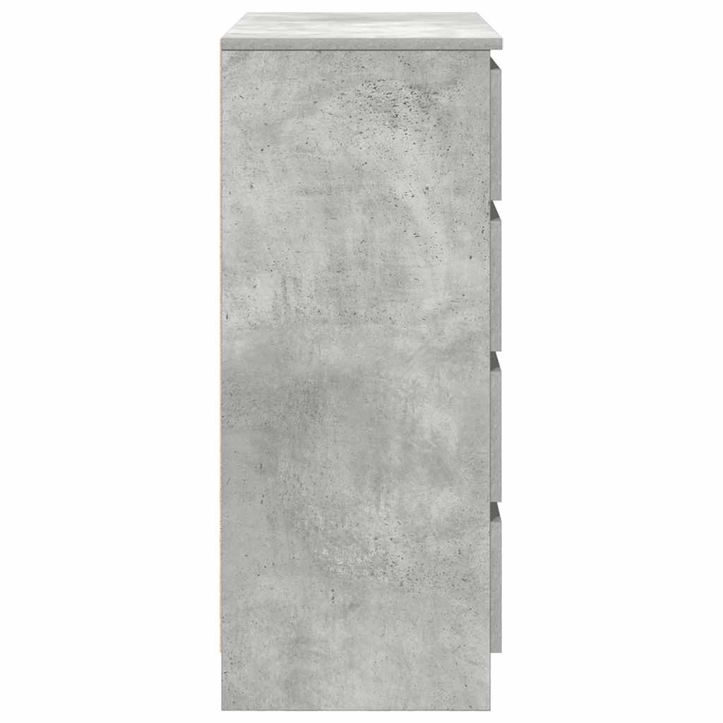 Buffet avec tiroirs gris béton 71x35x84 cm bois d'ingénierie - XIOS