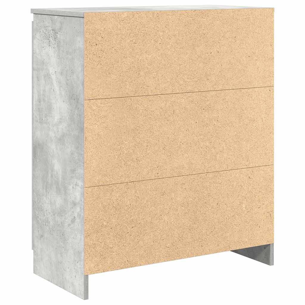 Buffet avec tiroirs gris béton 71x35x84 cm bois d'ingénierie - XIOS