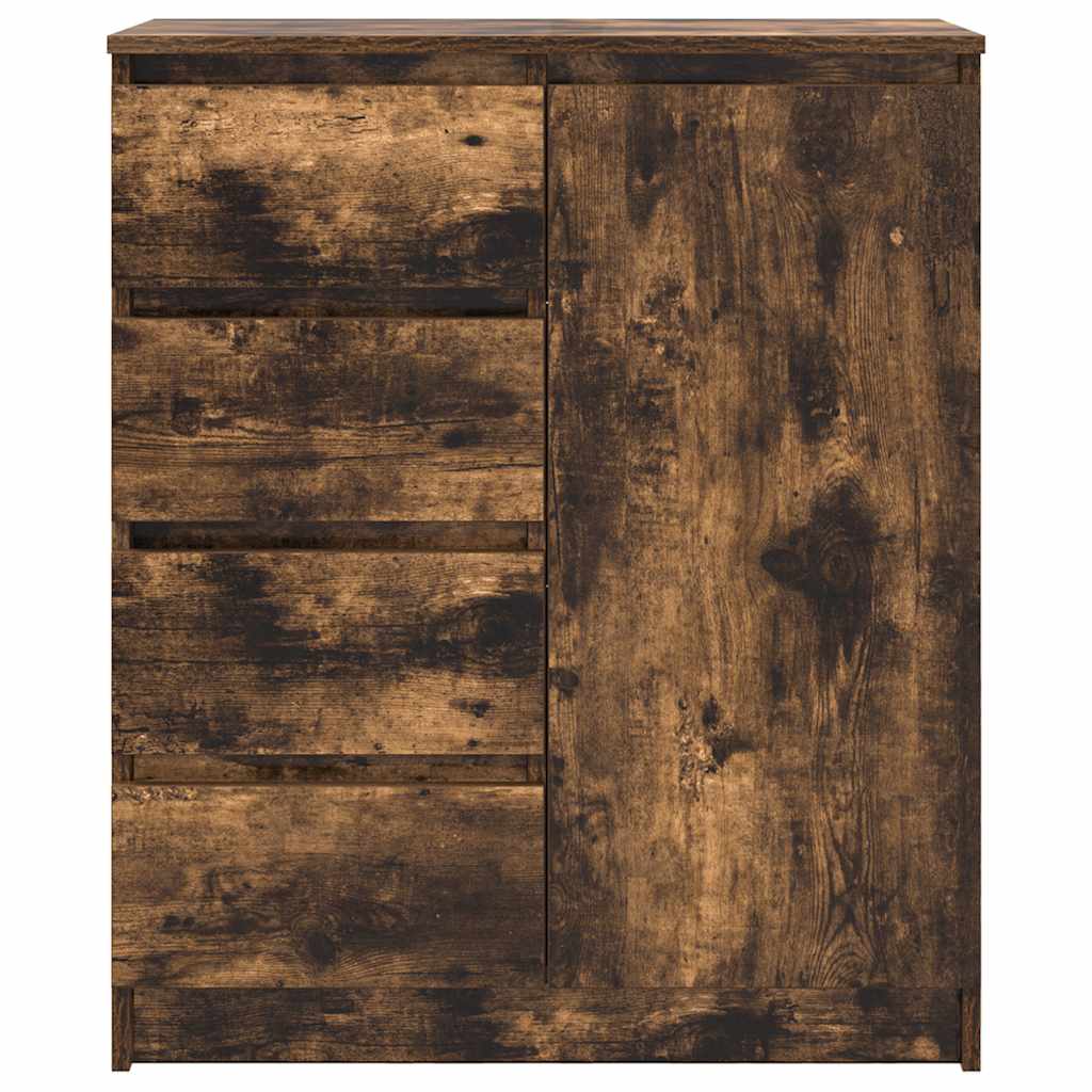 Buffet avec tiroirs chêne fumé 71x35x84 cm bois d'ingénierie - XIOS