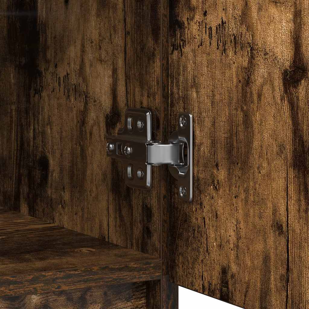 Buffet avec tiroirs chêne fumé 71x35x84 cm bois d'ingénierie - XIOS