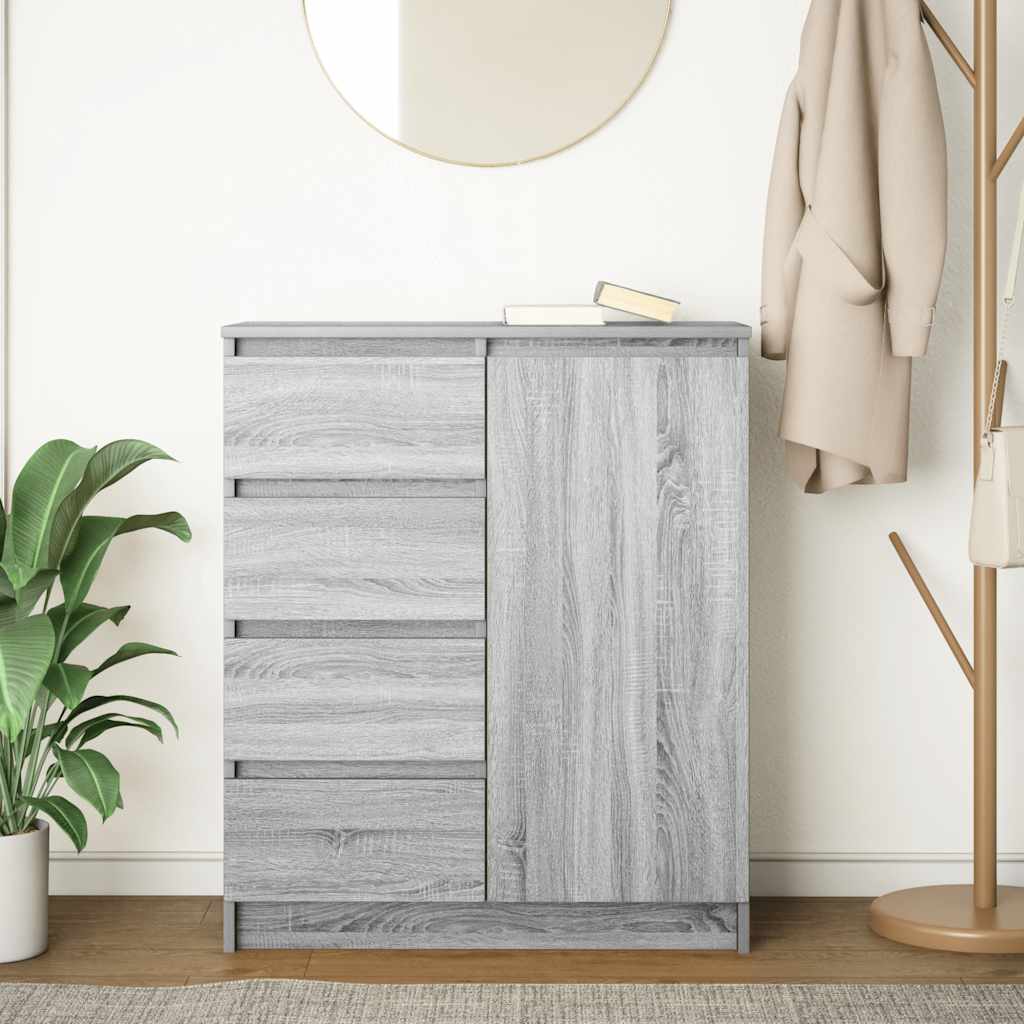 Buffet avec tiroirs sonoma gris 71x35x84 cm bois d'ingénierie - XIOS