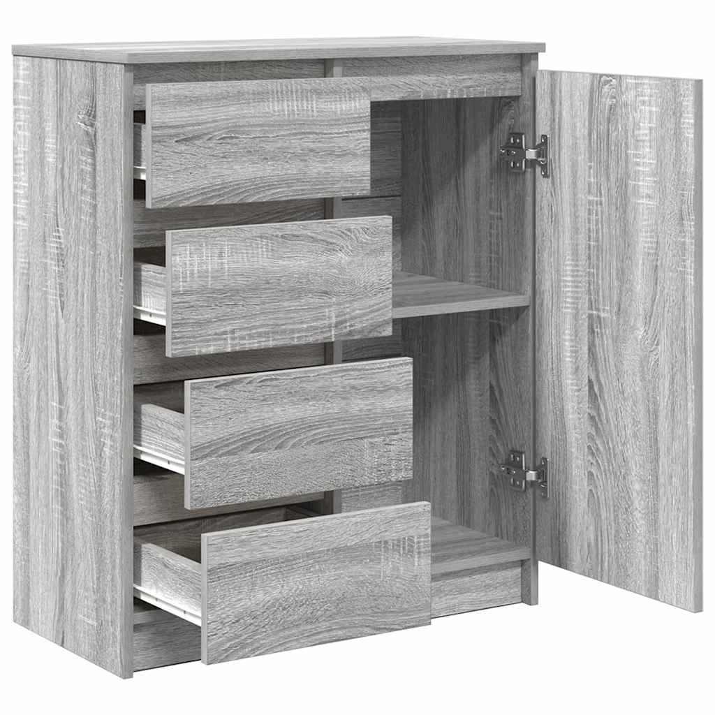 Buffet avec tiroirs sonoma gris 71x35x84 cm bois d'ingénierie - XIOS