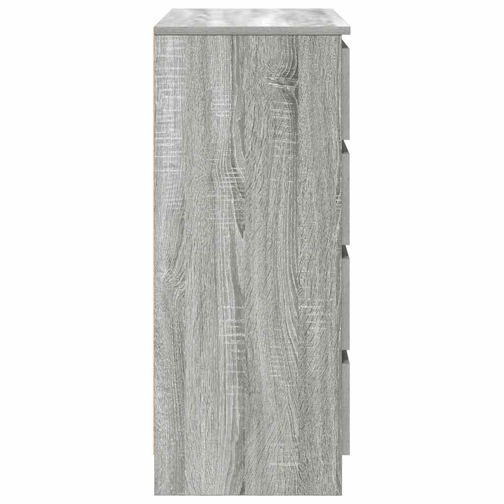 Buffet avec tiroirs sonoma gris 71x35x84 cm bois d'ingénierie - XIOS