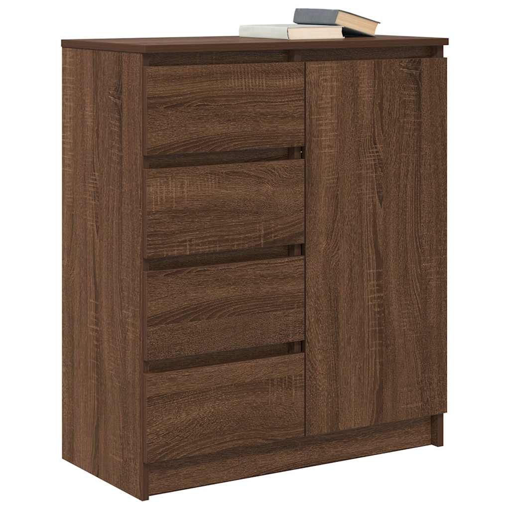 Buffet avec tiroirs chêne brun 71x35x84 cm bois d'ingénierie - XIOS