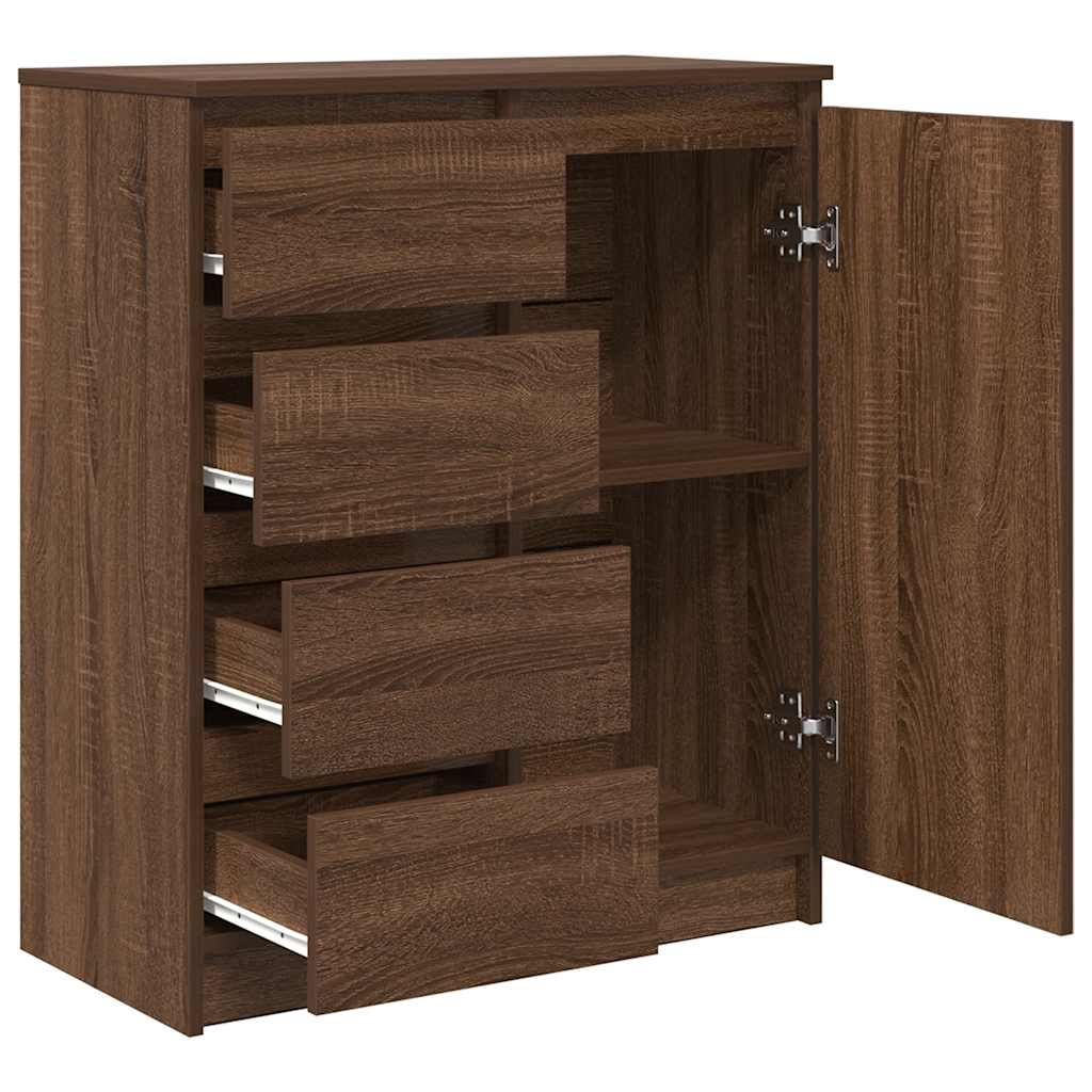 Buffet avec tiroirs chêne brun 71x35x84 cm bois d'ingénierie - XIOS