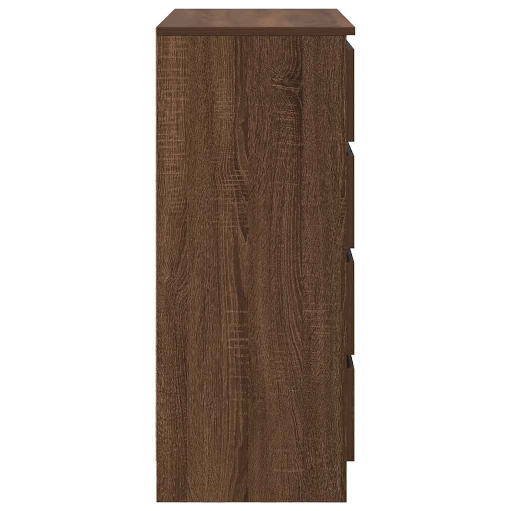 Buffet avec tiroirs chêne brun 71x35x84 cm bois d'ingénierie - XIOS
