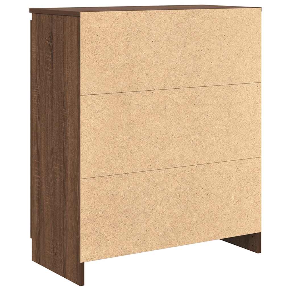 Buffet avec tiroirs chêne brun 71x35x84 cm bois d'ingénierie - XIOS