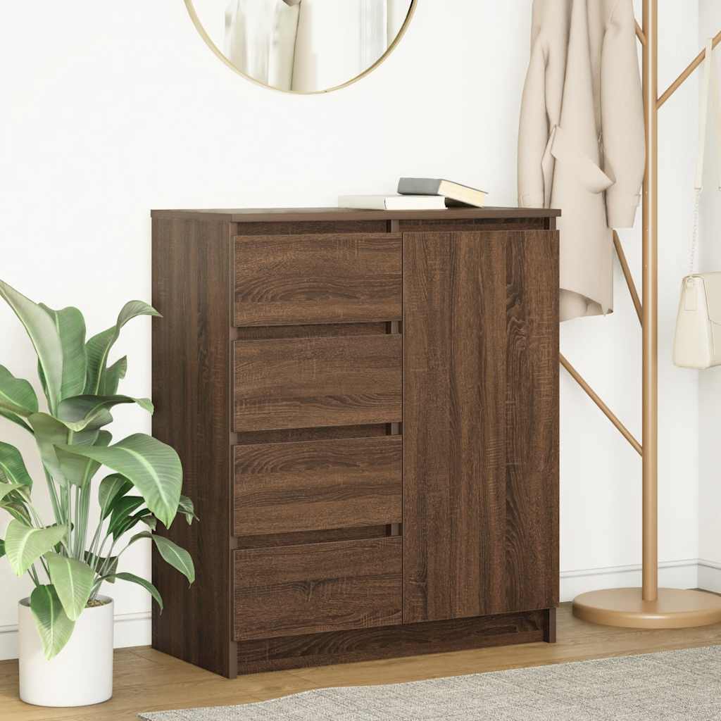 Buffet avec tiroirs chêne brun 71x35x84 cm bois d'ingénierie - XIOS