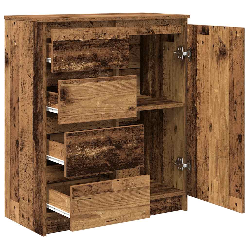 Buffet avec tiroirs vieux bois 71x35x84 cm bois d'ingénierie - XIOS