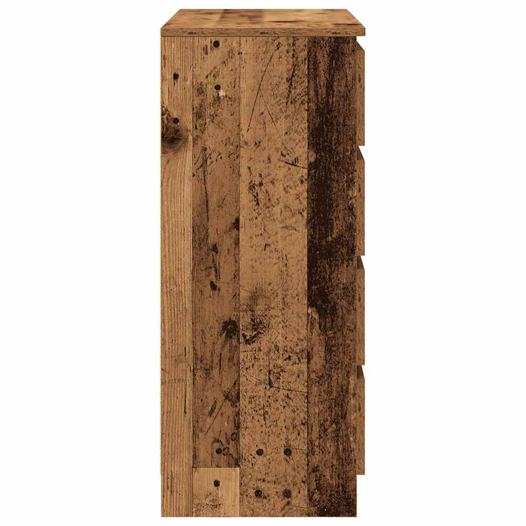 Buffet avec tiroirs vieux bois 71x35x84 cm bois d'ingénierie - XIOS