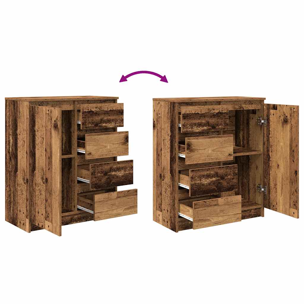 Buffet avec tiroirs vieux bois 71x35x84 cm bois d'ingénierie - XIOS