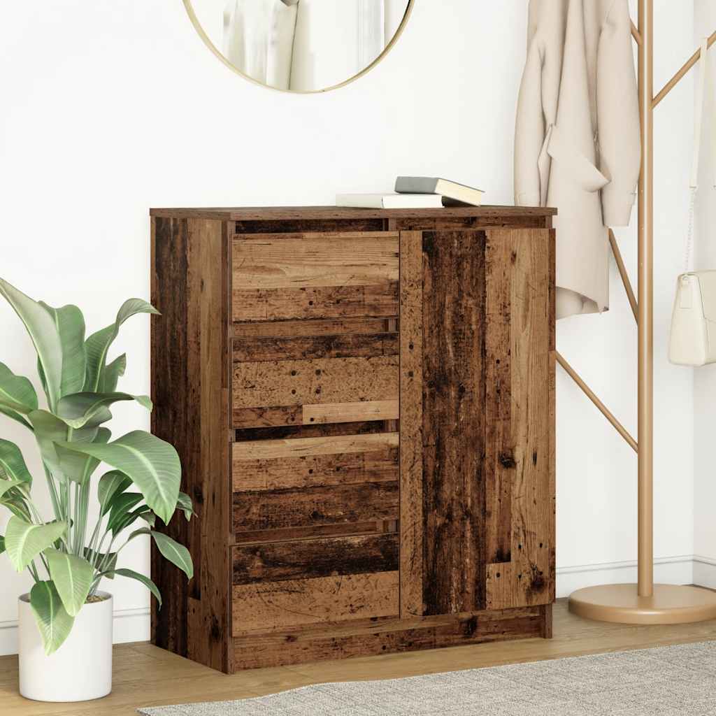Buffet avec tiroirs vieux bois 71x35x84 cm bois d'ingénierie - XIOS