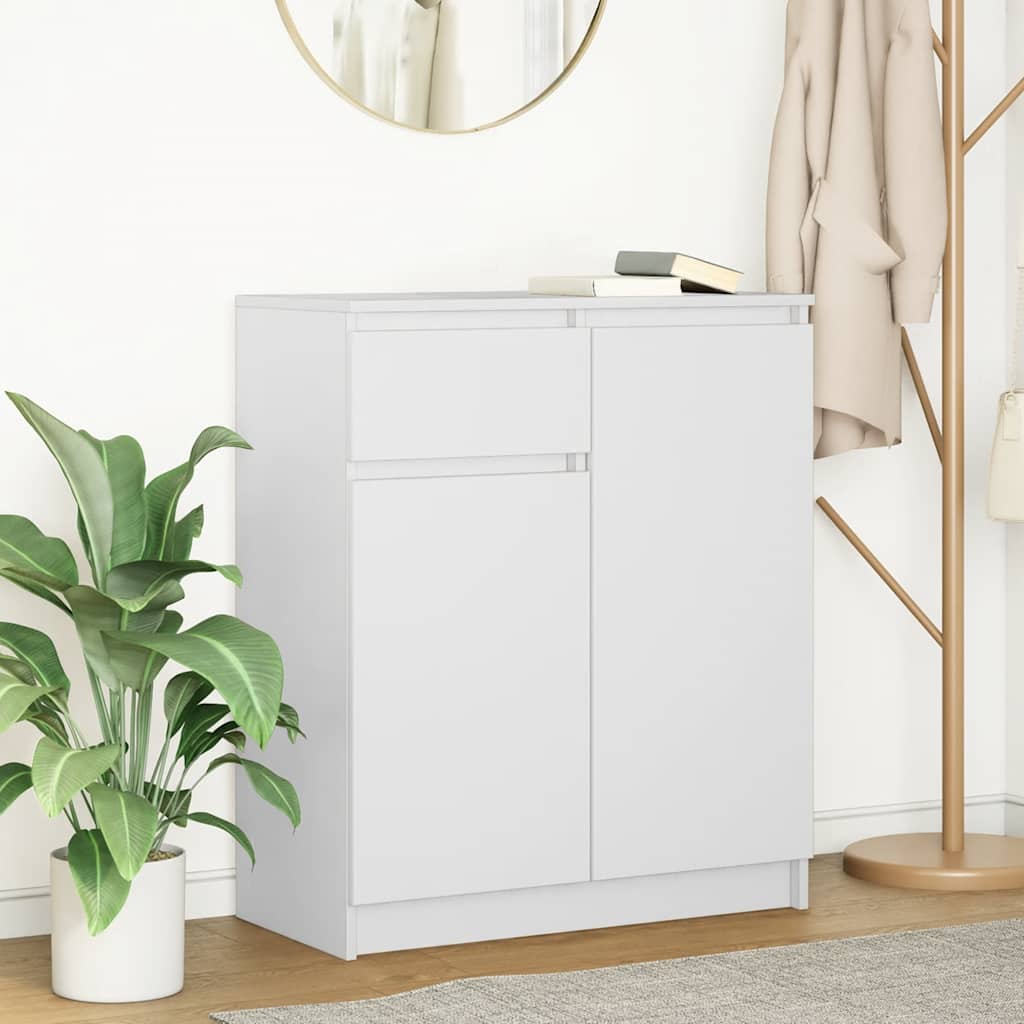 Buffet avec tiroir blanc 71x35x84 cm bois d'ingénierie - XIOS