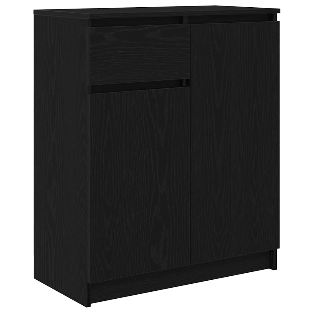 Buffet avec tiroir chêne noir 71x35x84 cm bois d'ingénierie - XIOS