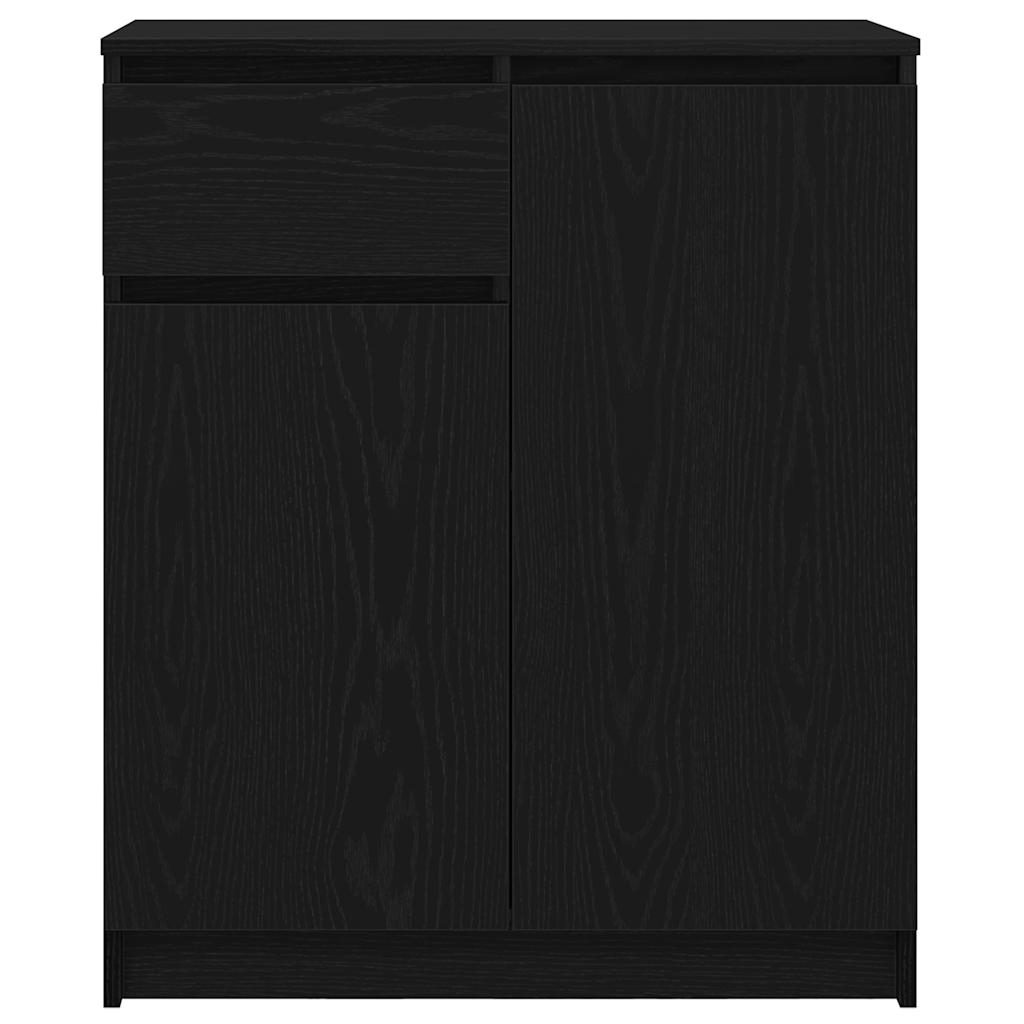 Buffet avec tiroir chêne noir 71x35x84 cm bois d'ingénierie - XIOS