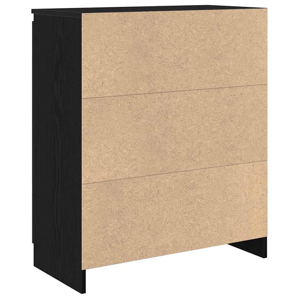Buffet avec tiroir chêne noir 71x35x84 cm bois d'ingénierie - XIOS
