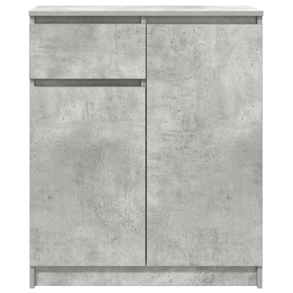 Buffet avec tiroir gris béton 71x35x84 cm bois d'ingénierie - XIOS