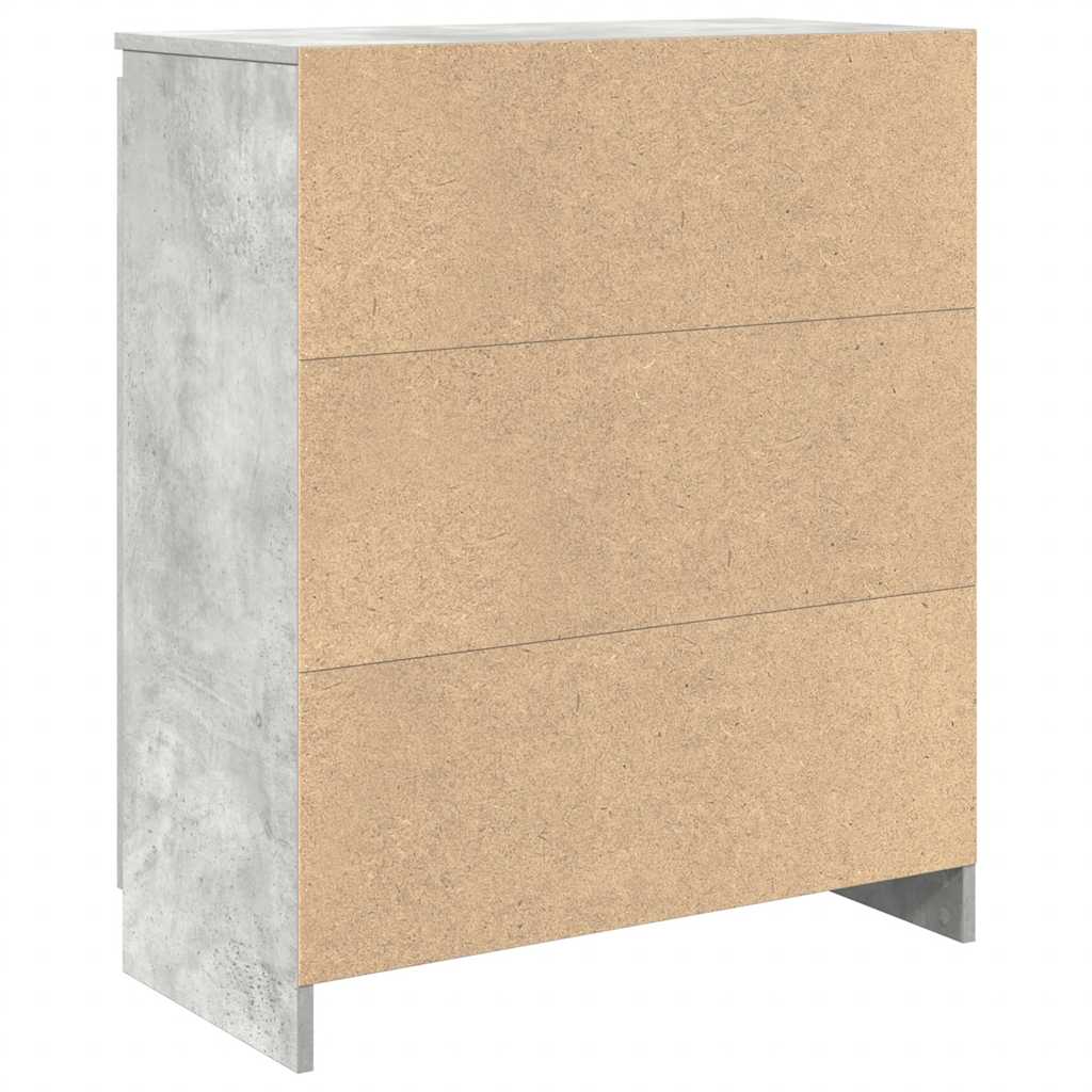 Buffet avec tiroir gris béton 71x35x84 cm bois d'ingénierie - XIOS