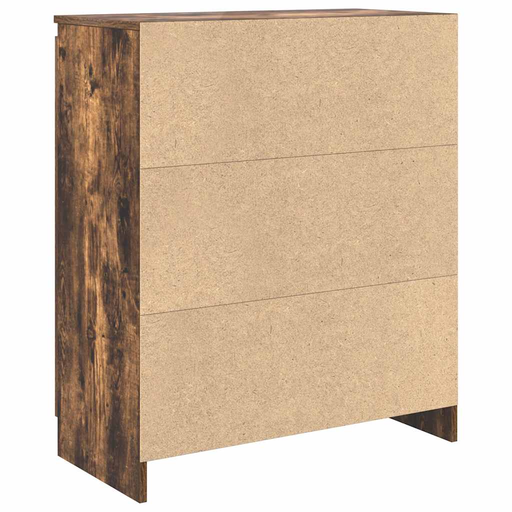 Buffet avec tiroir chêne fumé 71x35x84 cm bois d'ingénierie - XIOS