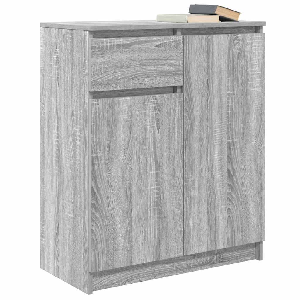 Buffet avec tiroir sonoma gris 71x35x84 cm bois d'ingénierie - XIOS