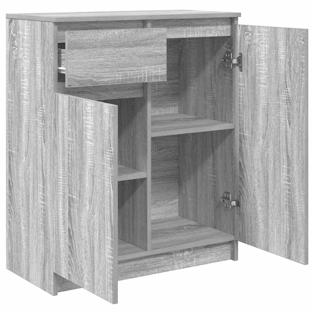 Buffet avec tiroir sonoma gris 71x35x84 cm bois d'ingénierie - XIOS