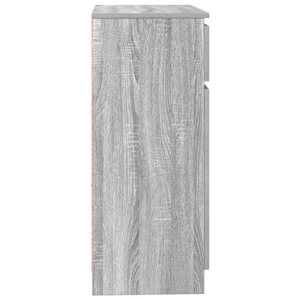Buffet avec tiroir sonoma gris 71x35x84 cm bois d'ingénierie - XIOS