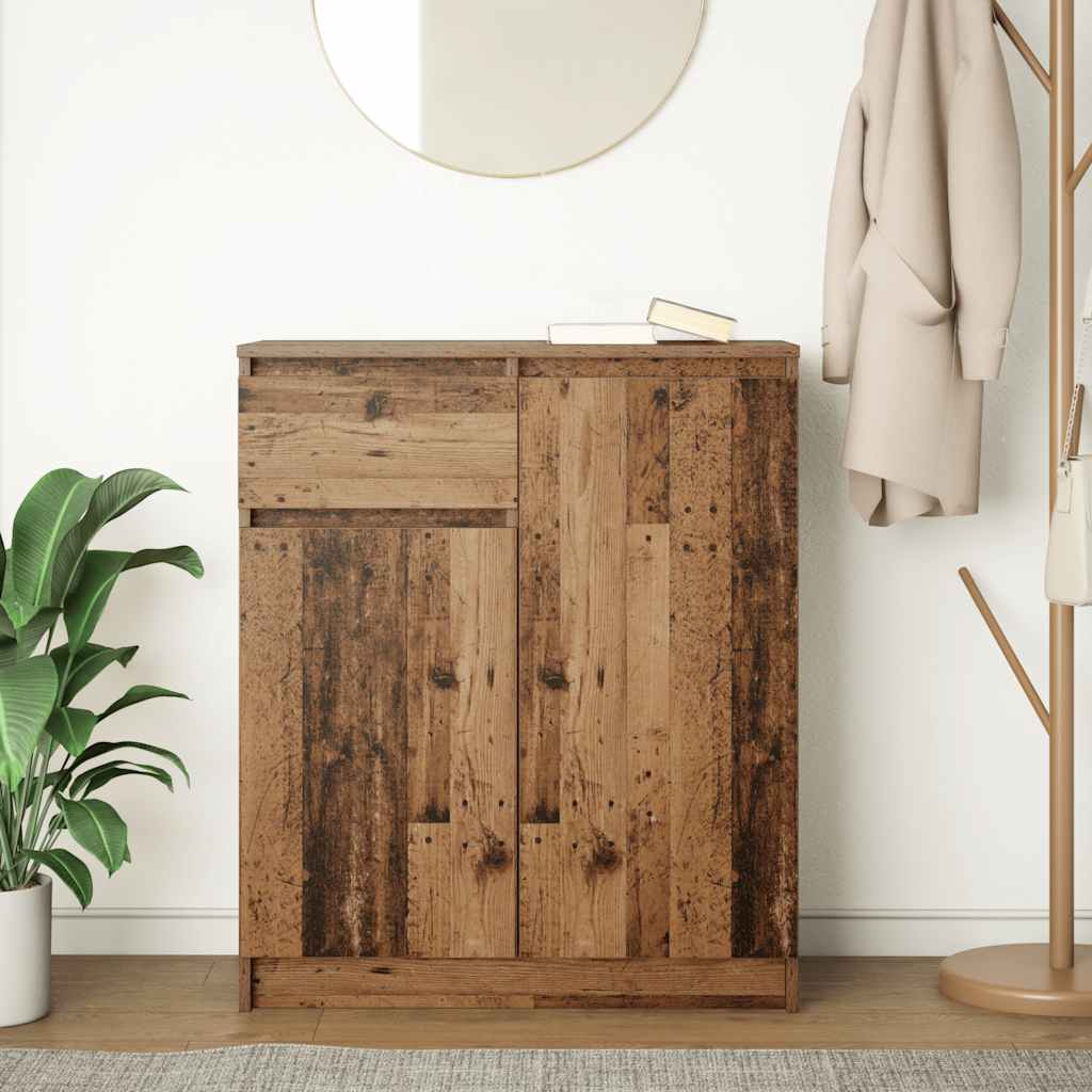 Buffet avec tiroir vieux bois 71x35x84 cm bois d'ingénierie - XIOS
