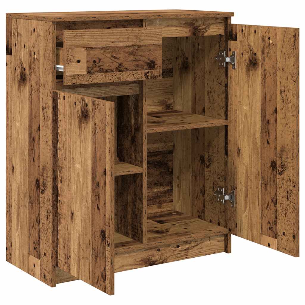 Buffet avec tiroir vieux bois 71x35x84 cm bois d'ingénierie - XIOS