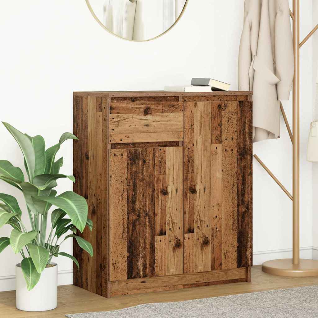 Buffet avec tiroir vieux bois 71x35x84 cm bois d'ingénierie - XIOS