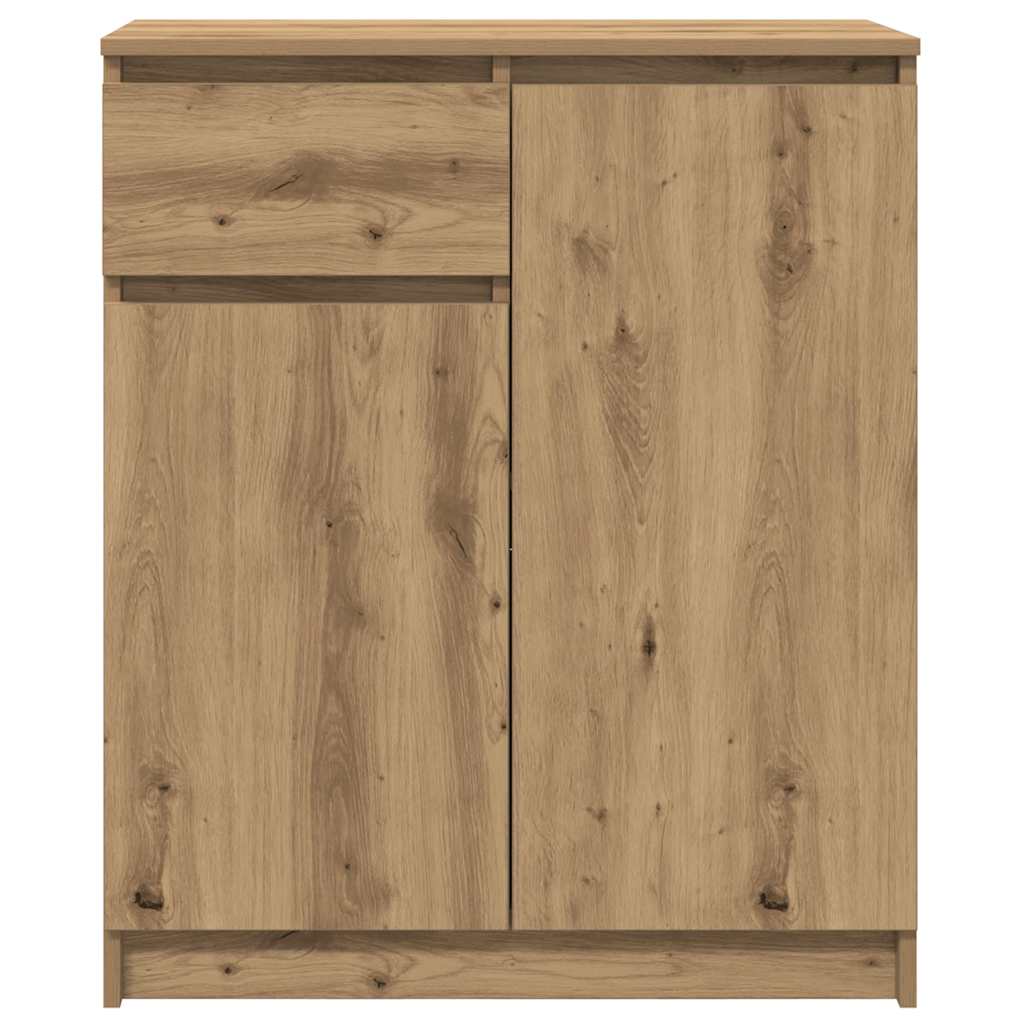 Buffet avec tiroir chêne artisanal 71x35x84 cm bois ingénierie - XIOS