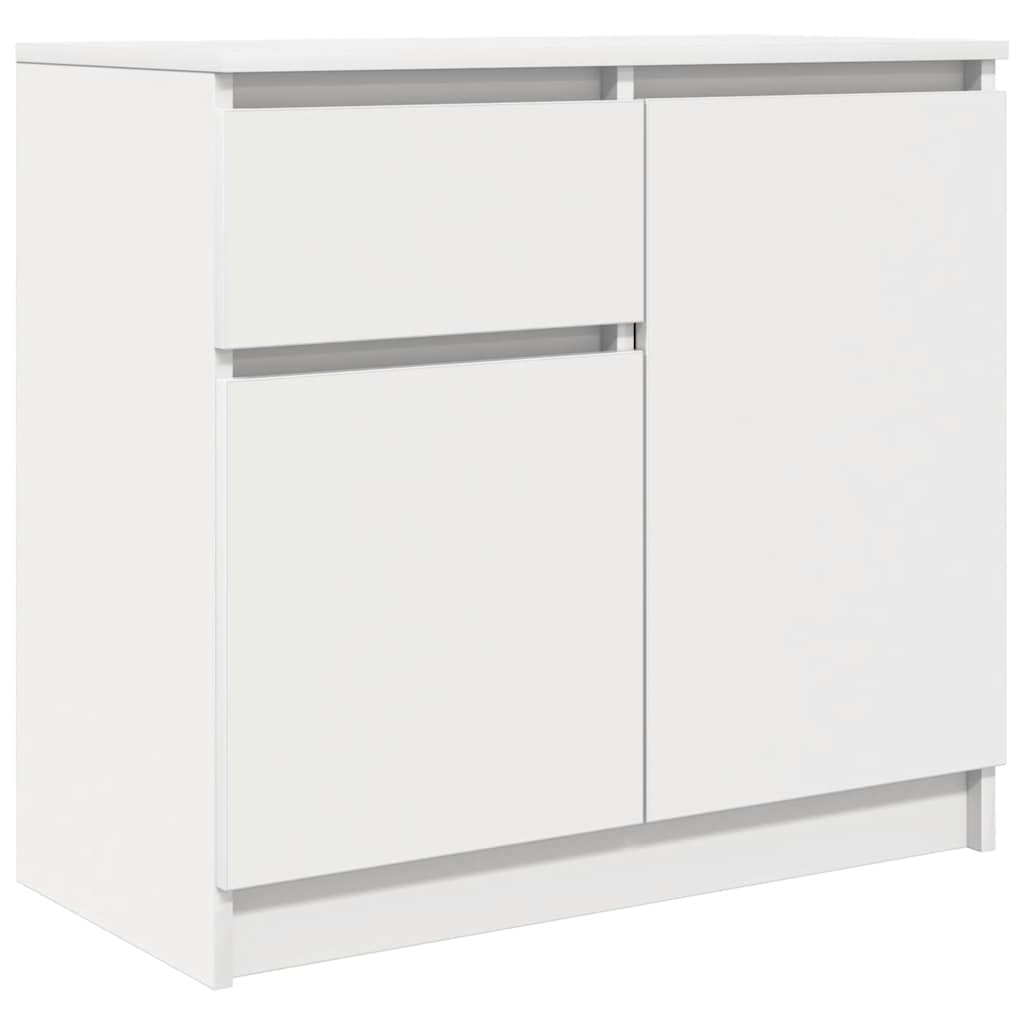 Buffet avec tiroir blanc 71x35x65 cm bois d'ingénierie - XIOS