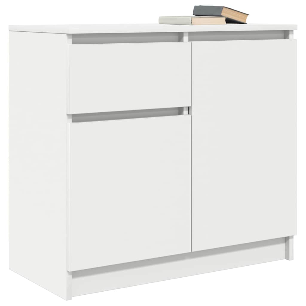 Buffet avec tiroir blanc 71x35x65 cm bois d'ingénierie - XIOS