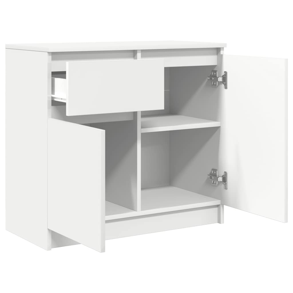 Buffet avec tiroir blanc 71x35x65 cm bois d'ingénierie - XIOS