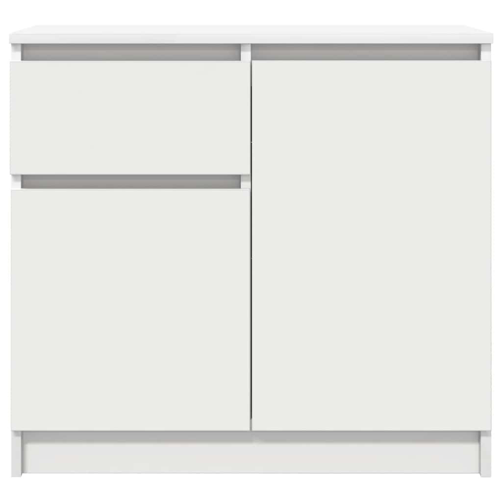 Buffet avec tiroir blanc 71x35x65 cm bois d'ingénierie - XIOS