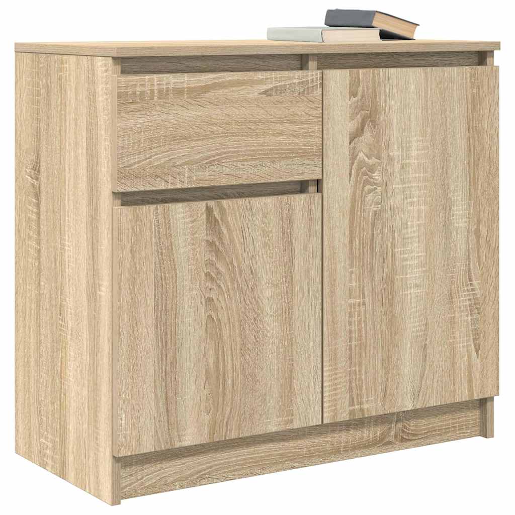 Buffet avec tiroir chêne sonoma 71x35x65 cm bois d'ingénierie - XIOS