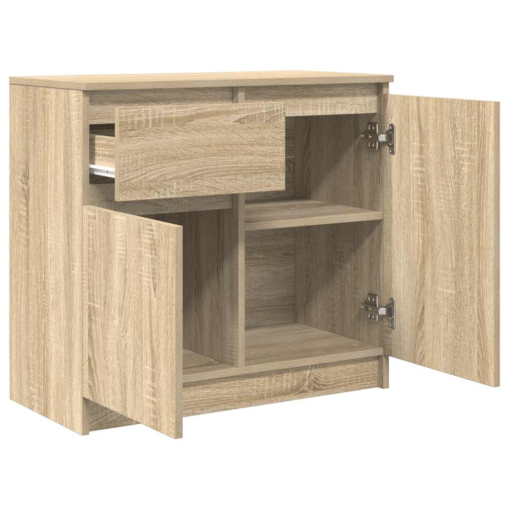 Buffet avec tiroir chêne sonoma 71x35x65 cm bois d'ingénierie - XIOS