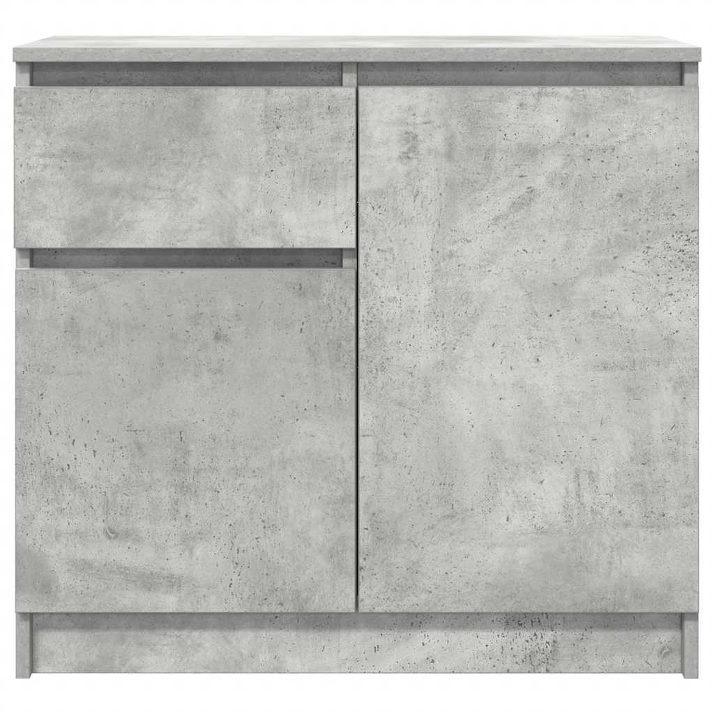 Buffet avec tiroir gris béton 71x35x65 cm bois d'ingénierie - XIOS
